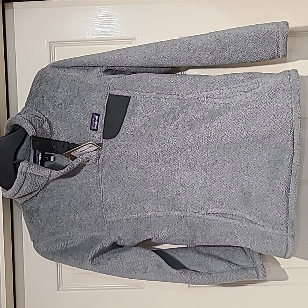 Patagonia Girl's Retool Snap-T Pullover - Medium (10) - Tailored Gray